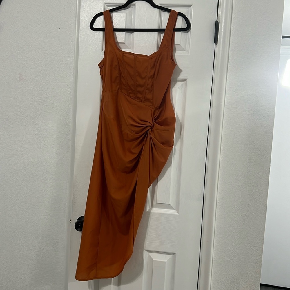 Pretty little thing Orange Asymmetrical Dress